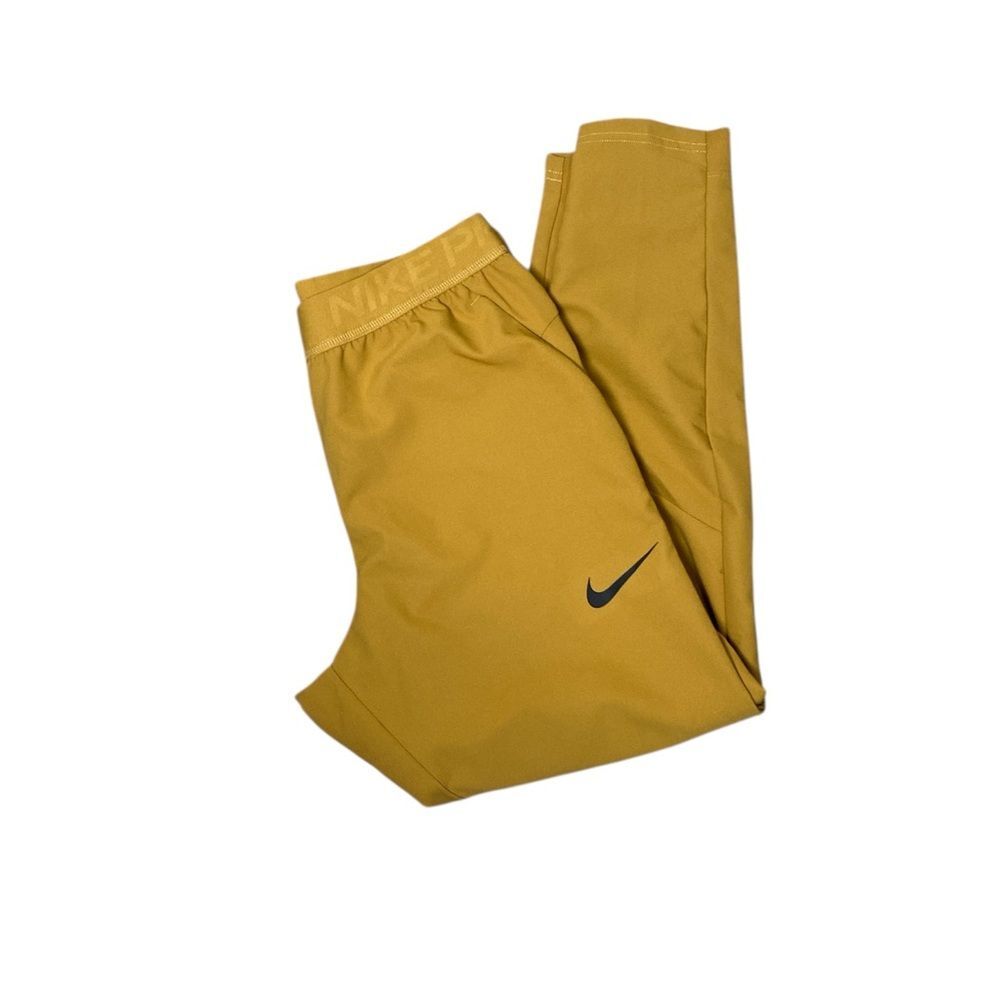 Nike Pro Dri-FIT Leggings Joggers | Women's Size Medium | Mustard Yellow